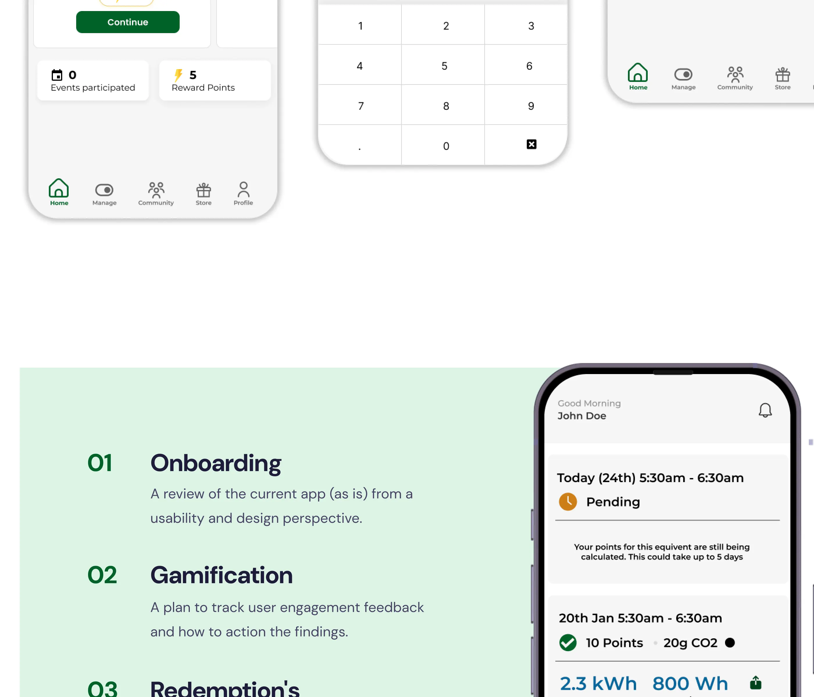 Onboarding and live events — the flows that turn a first open into a habit.