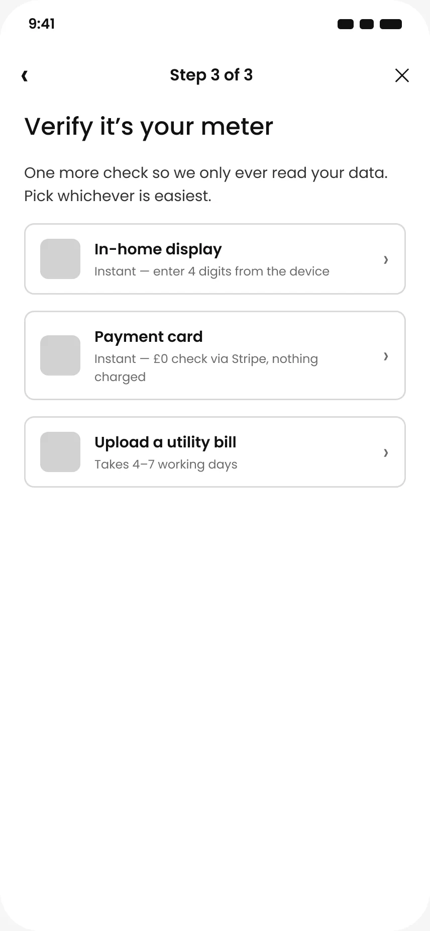 Verify — choose a method