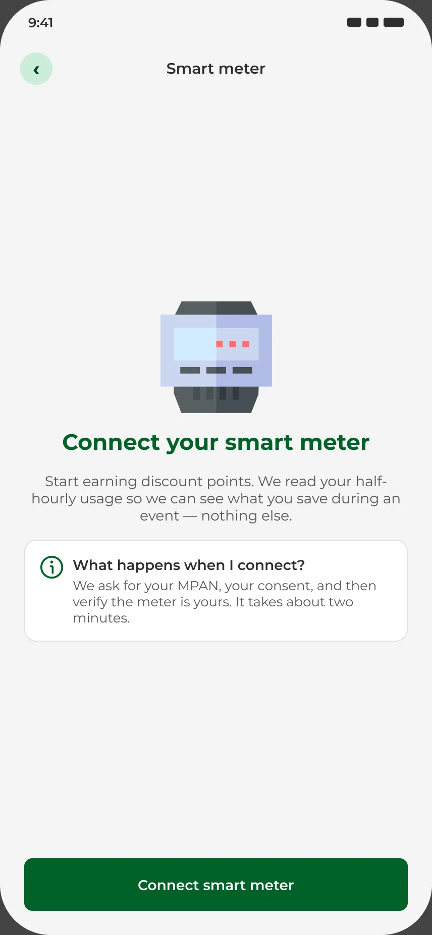 Connect your smart meter